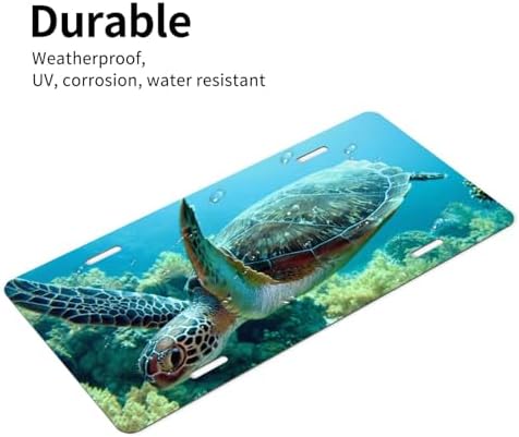 Sea Turtle Ocean Front License Plate 6" * 12" for Women