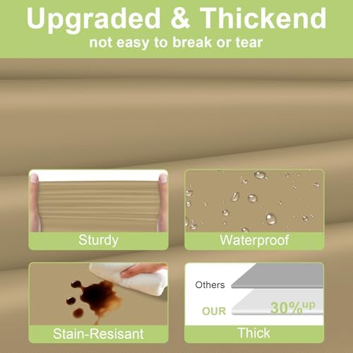 QIKSION 6 Pack Gold Plastic Tablecloth, Gold Table Cloth Disposable - Image 3