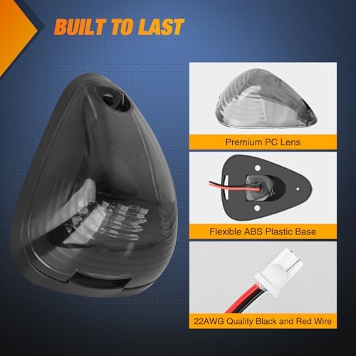 Nilight 16 LED Cab Marker Light Smoke Lens Fits 1999-2016 Ford