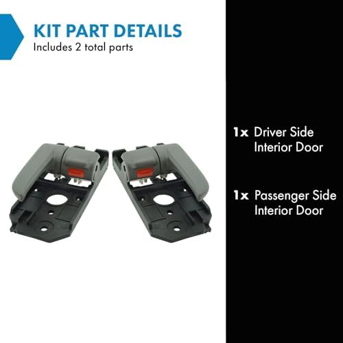 TRQ Front or Rear Inner Interior Door Handle Pair Set