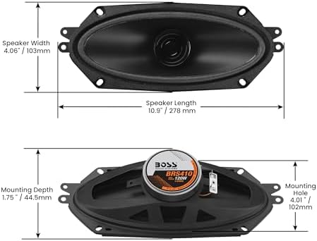 BOSS Audio Systems BRS410 4 x 10 120 Watt Car Speaker, Sold Individually