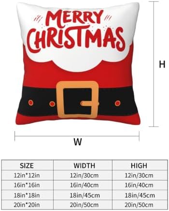 Cute Merry Chrismas Throw Pillow Covers 18x18 inch Set of 2 - Image 3