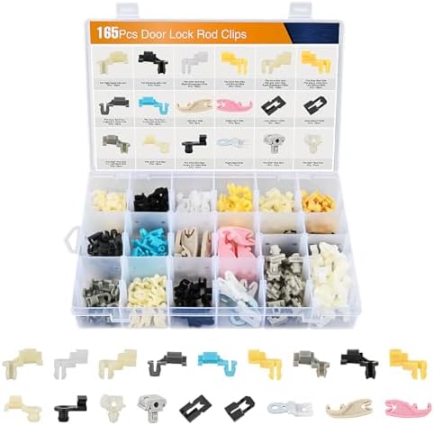 GOOACC 165Pcs Door Lock Rod & Tailgate Handle Retainer Clip Assortment by GOOACC