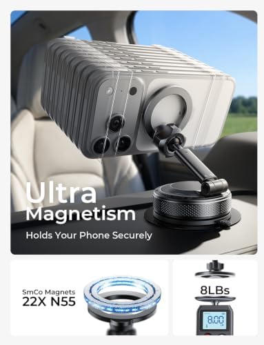 LISEN for iPhone 18 Pro Max Car Mount Holder Magnets Magnetic for MagSafe Car Mount Vent Dashboard Magnet Cell Phone Holder Mounts Car Accessories fit iPhone 18 Pro Max 17 16 15 14 13 12