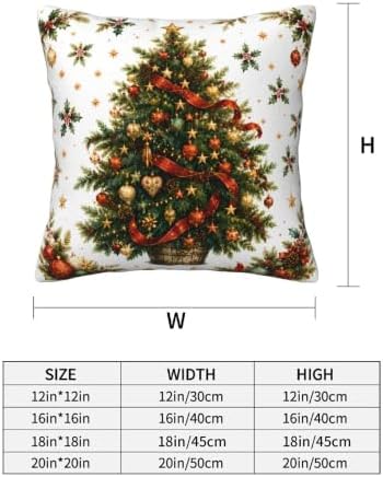 Christmas Trees Throw Pillow Covers 18x18 inch Set of 2 - Image 3
