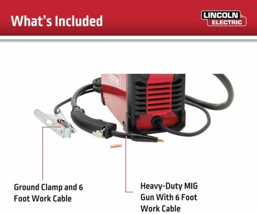 Lincoln Electric 90i FC Flux Core Wire Feed Weld-PAK Welder, 120V Welding Machine, Portable w/Shoulder Strap, Protective Metal Case, Best for Small Jobs, K5255-1 - Image 5