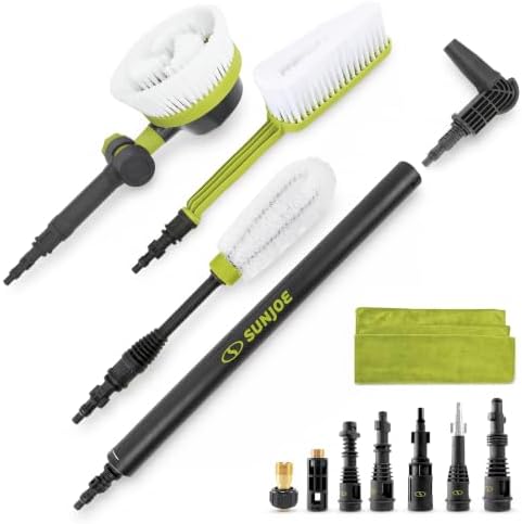 Sun Joe Auto Car Cleaning Kit for Pressure Washers, Brush Set, SPX-ACS-MAX