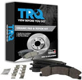 TRQ Front and Rear Ceramic Brake Pad Set Includes Contact Point Grease