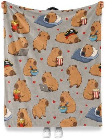 Jekeno Capybara Gift for Girls Boys, Animals Lovers Throw Blanket 50"x60" - Image 7