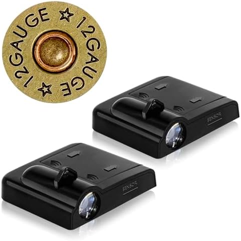 2PCS Bullet Cars Door Logo Projector LED Shadow Light Welcome Lamp