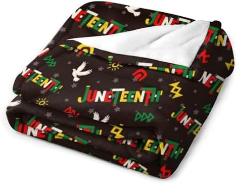 Socira African Juneteenth Blanket Throw Blanket African Juneteenth Gifts for Women Men Soft Sofa Throws for Travel Camping Bed Home Decor Car Birthday Gift 60"*80"（150 * 200cm） - Image 3