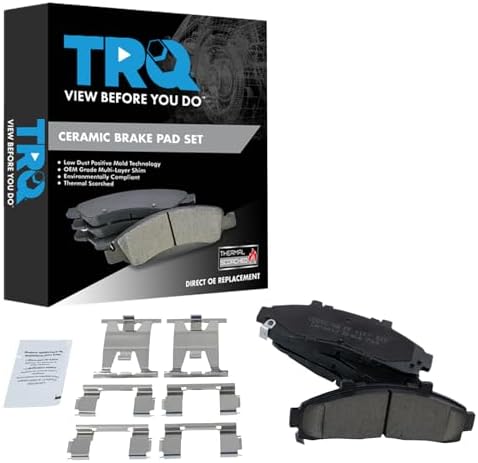 TRQ Front Brake Pads Ceramic Hardware
