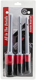 Chemical Guys All in the Details Exterior Detailing Brushes - 3-Piece Soft Scratch-Free Brushes for Wheels, Bumpers, Grilles, Badging & Tight Exterior Gaps on Cars, Trucks, SUVs & More