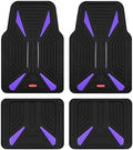 Rubbermaid Car Mat Full Set, Universal Trim-to-Fit Heavy-Duty Car Floor Mats – 4-Piece Set for All Weather Protection – Durable Rubber Mat for Cars, Trucks, SUVs & Vans-Purple