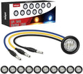 Nilight 3/4 Inch Dual Color Marker Light Amber Turn Blue Clearance Lights