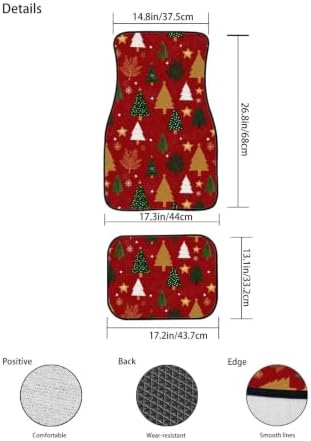 Christmas Tree Car Floor Mats Set of 4