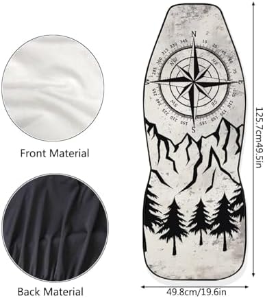 Guidepost Print Auto Seat Covers for Women Men, Soft Car Seat Protector Vehicle Seats Cushion Pad Mat Auto Decorations Accessories for SUV Truck Vans Sedans