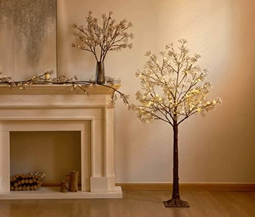 Hairui Lighted Baby Breath Flower Garland Battery Operated with Timer 48L Warm White LED 6FT, Artificial Gypsophila Vine Lights for Thanksgiving Christmas Decor Indoor Outdoor Use - Image 7