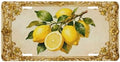 Lemon Golden Retro Floral Front License Plate 6" * 12" for Women