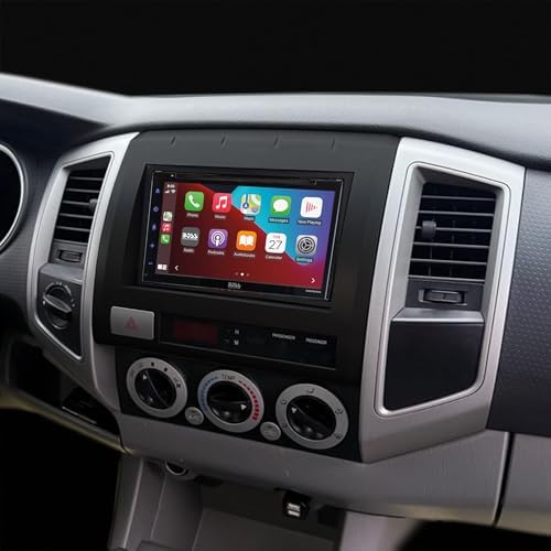 Scosche TA2053BKB Compatible with 2005-2011 Toyota Tacoma Double Din Dash Kit (Black)