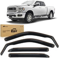 Nilight Window Rain Guards for Ram 2500 3500 Crew Cab 2019-2026, 4PCS