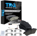 TRQ Front Ceramic Brake Pad Set Includes Contact Point Grease