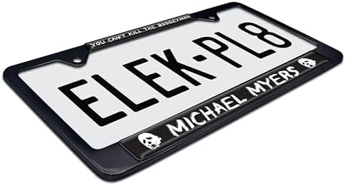 Elektroplate Michael Myers Boogeyman Halloween License Plate Frame Black