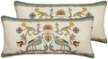 patdrea French Vintage Rectangular Throw Pillow Cover,12"x28",Set of 2 by patdrea
