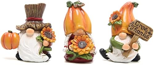 Hodao Thanksgiving Gnomes Decorations, Fall Pumpkin Elf Decor for Home 3pcs by Hodao