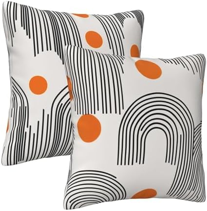 Mid Century Modern Throw Pillow Covers 18x18 inch Set of 2 Pillow Case Cushion Cover for Home Sofa Couch Living Room Car Decor - Image 2