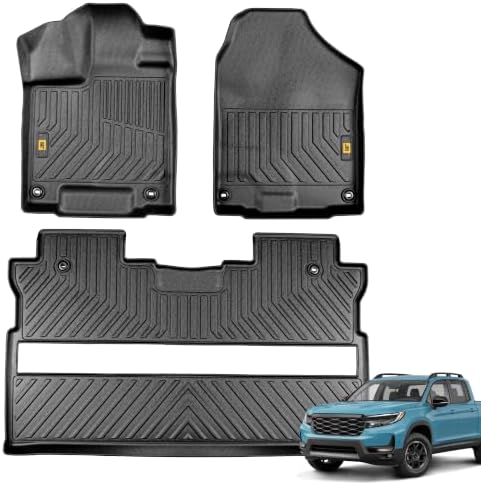 CAT® JustFit™ 3D Custom Fit Floor Mats for Honda Ridgeline 2017-2025, Heavy Duty All Weather Floor Liners Laser Measured, Honda Ridgeline Accessories