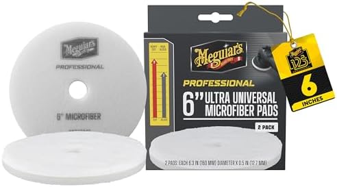 Meguiar's Professional 6" Ultra Universal Microfiber Pad, 2 Pack by Meguiars