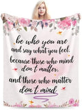 Socira Inspirational Blanket Birthday Gifts Positive Throw Blanket Inspirational Gifts for Women Girls Soft Sofa Travel Camping Bed Home Car 60"X50" Medium by Socira
