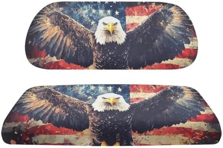 Yewatlles Bright Fly Eagle Golf Cart Front Seat Covers Fit for Club Car Seat Cushion Waterproof Breathable Comfortable Replacement Seat Cover Anti-Scratch Golf Installation