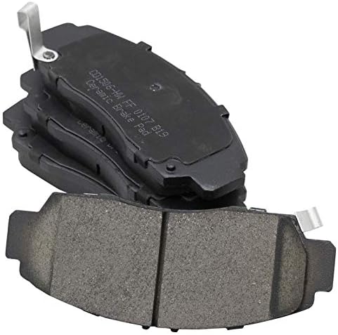 TRQ Front Brake Pads Ceramic Hardware Wear Sensor