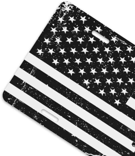 Retro Cross American Flag Front License Plate 6" * 12" for Women