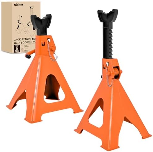 Nilight 6-Ton Jack Stands, Double Locking, 12,000 lb Capacity, 2-Pack by Nilight
