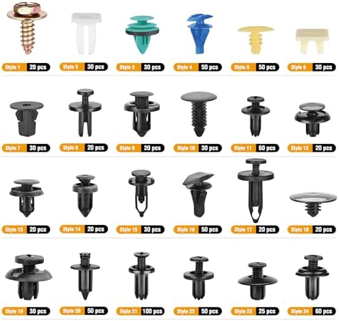 GOOACC 900Pcs Plastic Rivets and Auto Body Fasteners Assortment - Image 3