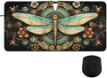 Windshield Sun Shade Dragonfly Florals Mandala Boho Car Sunshade for Auto Truck SUV, Sun Shield that Keeps Your Vehicle Cool, Foldable, Storage Bag 62 x 32 in