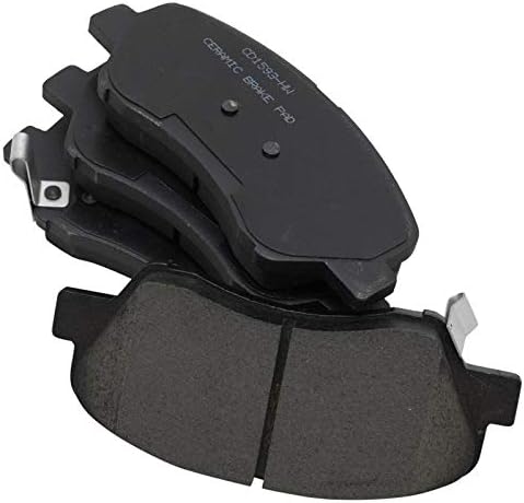 TRQ Front Brake Pads Ceramic Hardware Wear Sensor