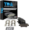 TRQ Rear Brake Pads Ceramic Hardware Wear Sensor