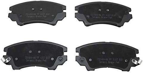 TRQ Front Brake Pads Ceramic Hardware Wear Sensor