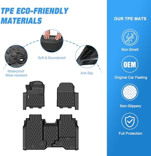 Nilight TPE Floor Mats for Chevy Chevrolet Silverado EV WT Only
