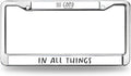 See Good in All Things License Plate Frame Custom Christian Saying Stylish License Plate Frame Christ God Love Rust-Proof License Plate Frame with Screws Caps