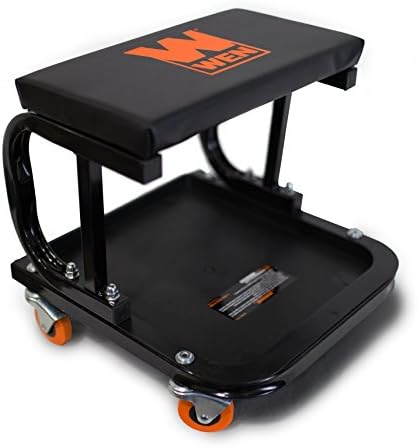 WEN 73011T 250 lb. Capacity Rolling Mechanic Seat with Onboard Storage - Image 2