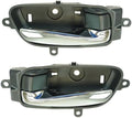 TRQ Inside Interior Door Handle Black & Chrome Left Right Pair