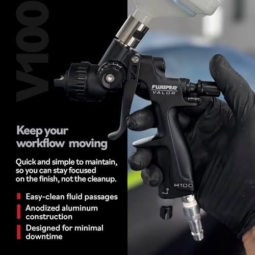 Fuji Spray Auto Valor H100, HVLP Spray Gun+600cc Nylon Cup | Automotive Paint Gun for Clear Coat | Lightweight, Durable, Precision-Controlled | Paint Guns Automotive with Minimal Paint Waste - Image 4