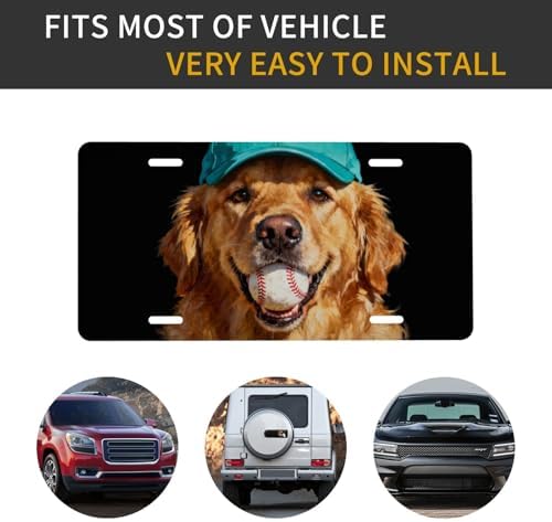 Golden Retriever Baseball Front License Plate 6" * 12" for Women