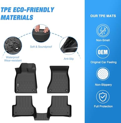 Nilight TPE Floor Mats for Audi A6 S6 A6 Quattro