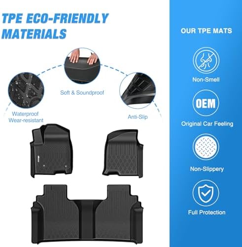 Nilight Floor Mat for Chevy Silverado GMC Sierra 1500 Crew Cab 2019-2026